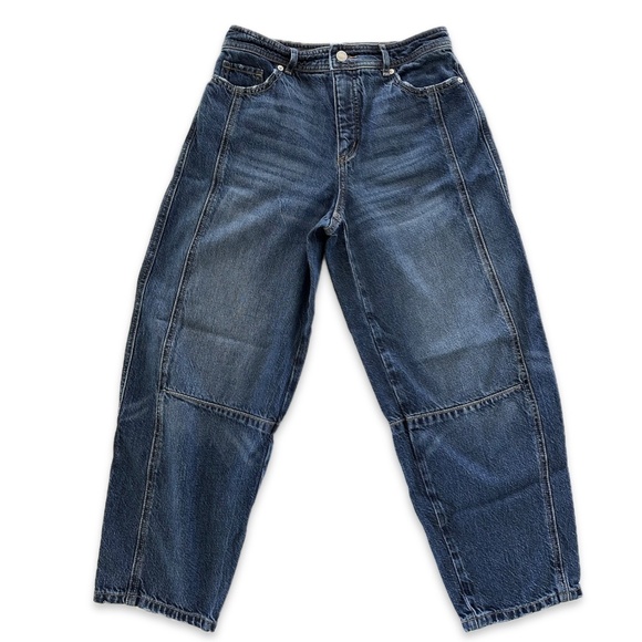 Loft Petite High Rise Barrel Jeans - Picture 3 of 10